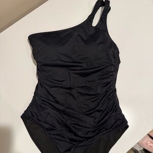 Sassy Black One Shoulder Bathing Suit